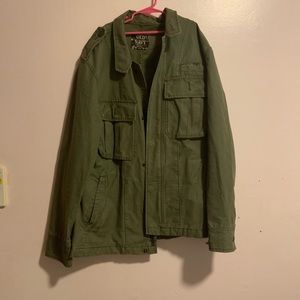 Green utility jacket